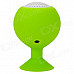 Portable Mini Rechargeable 2-Channel Speaker / Cell Phone Stand - Green