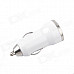 AYA-031 1A / 2.1A Dual-USB Car Cigarette Lighter Charger - White (DC 12V)