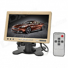 Multifunction 7" TFT LCD Car Monitor w/ 2-CH AV Input - Beige