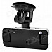 2.7" Screen Dual Lens CMOS Car Camcorder w/ 1 Wired Parking Camera / G-sensor - Black