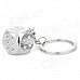 Stylish Dice Style Zinc Alloy Keychain - Silver