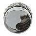 Cool Rivet Rotary Style Top Ashtray - Silver + Black