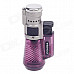 COHIBA Fashionable Windproof 3-Flame Butane Lighter - Purplish Red+Silver+Black