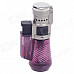 COHIBA Fashionable Windproof 3-Flame Butane Lighter - Purplish Red+Silver+Black