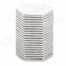 Hexagonal 8mm NdFeB Magnets - Silver (20 PCS)
