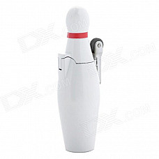 BLQ-7 Bowling Ball Style Windproof Butane Gas Jet Lighter - White + Red + Black