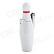 BLQ-7 Bowling Ball Style Windproof Butane Gas Jet Lighter - White + Red + Black