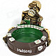 Resin Gambling Skeleton Ashtray - Multi-colored