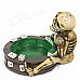 Resin Gambling Skeleton Ashtray - Multi-colored