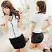 Stewardess Sexy Female Police Uniforms - Black