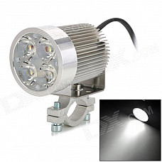 exLED 12W 1200lm 4-LED White Headlamp Spotlight for Electric Car / Motorcycle - (10~85V)