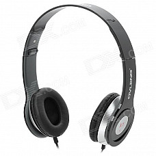 OVLENG OV-X1 Stylish Stereo Headphones w/ Microphone - Black + Silver (3.5mm Plug / 1.2m)