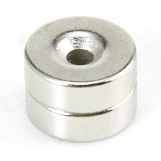 Round Hole NdFeB Magnets - Silver (2 PCS)