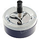 Stylish Creative Zinc Alloy Press Rotary Ashtray - Deep Blue + Silver + Black