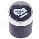 982B Stylish Creative Zinc Alloy Spring Lid Ashtray - Silver + Black