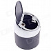 982B Stylish Creative Zinc Alloy Spring Lid Ashtray - Silver + Black