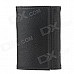 Double Side PU Leather + Aluminum Alloy Portable Cigarette Case / Card Holder - Black (Holds 14 PCS)