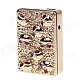 SHAYU Aluminum Alloy Skull USB Rechargeable Lighter - Golden + Red (5V)