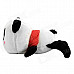 Cute Panda Style Short Plush Stuffed Toy - White + Black