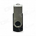 Ourspop U016 Swivel USB 2.0 Flash Drive Memory Stick - Black + Silver (8GB)