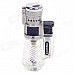 COHIBA Fashionable Windproof Butane Lighter - Black + Silver + Transparent