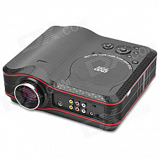 Portable Home Theater DVD Projector w/ SD/ Antenna / AV - Red + Black