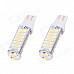 T10 10W 750lm 20 x SMD 7020 LED White Light Car Steering / Signal / Corner Lamp - (DC 12V / 2 PCS)