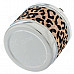 Creative Zinc Alloy Leopard Pattern Press Rotary Ashtray - Silver + Black + Golden