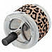 Creative Zinc Alloy Leopard Pattern Press Rotary Ashtray - Silver + Black + Golden