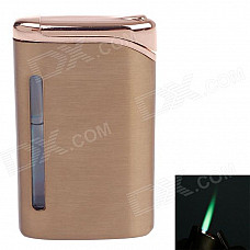 6471 Fashionable Business Green Flame Butane Lighter - Copper