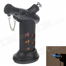 MENGHU 4675 High Quality Windproof Dual Outlet Lighter w/ Cover & Base - Black + Orange