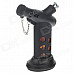 MENGHU 4675 High Quality Windproof Dual Outlet Lighter w/ Cover & Base - Black + Orange