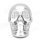 Skull Style Mini 3W Stereo Speaker w/ USB / TF / FM / 3.5mm for Laptops / MP3 + More - Silvery White