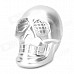 Skull Style Mini 3W Stereo Speaker w/ USB / TF / FM / 3.5mm for Laptops / MP3 + More - Silvery White