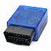 LI-ELM327 ELM327 V1.5 Car Vehicle Mini Bluetooth OBD-II Code Reader Scanner - Blue + Black