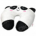 Cute Panda U-Style Car Travel Neck Head Cushion Pillow - White + Black