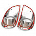 ABS Car Front Foglight Lampshade Frames for Chevrolet New Sail - Silver (Pair)