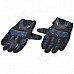 SCOYCO mc10 Racing Car Full-finger Gloves - Black + Blue (Size M)