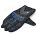 SCOYCO mc10 Racing Car Full-finger Gloves - Black + Blue (Size M)