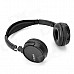 T1000 Folding Bluetooth v2.1 + EDR Stereo Bass Headphones w/ TF / Microphone / FM - Black