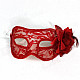 Party Lace Flower Women's Mask - Red