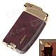 6651 JOBON High Quality Mini Zinc Alloy Butane Tobacco Pipe Lighter - Deep Red+Golden