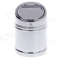 Stylish Creative Zinc Alloy Spring Lid Ashtray - Silver