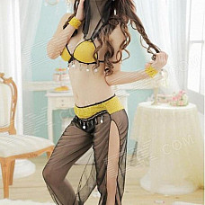 Halloween Queen Cleopatra with Arab COSPLAY Costume - Yellow