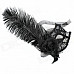 Ostrich Hair Style Lace Party Women's Mask - Black