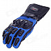 MADBIKE Stylish Waterproof Warm Full Finger Motorcycle Racing Gloves - Black + Blue (Pair / Size-L)