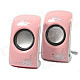 Jeway JS-5200 USB Portable Music Speaker for PC / Laptop - Pink (2 PCS)