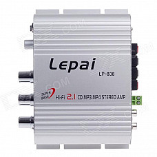 Lepai LP-838 60W Multifunction Stereo Car Audio Power Amplifier - Silver