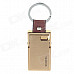 6506 Fashionable Stainless Steel Butane Lighter Keychain - Golden + Brown