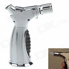 JOBON 6650 High Grade Butane Jet Torch Lighter - Silver + Black